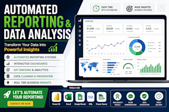 create automated reporting systems and data analysis dashboards