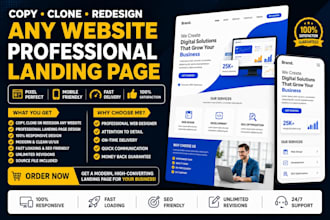 copy clone wordpress website and landing page design