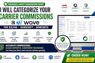 categorize your carrier commissions in wave for ezlynx, hawksoft or nowcerts