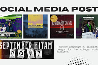 design social media posts, instagram, facebook, tiktok, and twitter post design