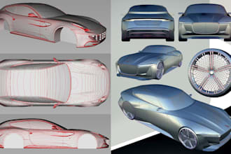 do 3d car modeling, 3d model, automotive, 3d car model, vehicle for 3d print