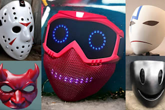 print and paint 3d mask cosplay armor 3d cosplay mask 3d helmet for 3d printing