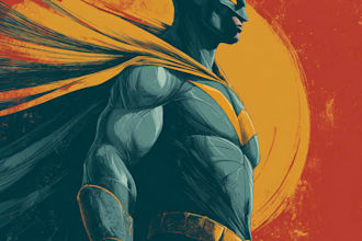 illustrate a superhero pop art portraits