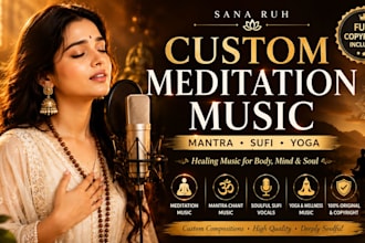 compose healing mantra, yoga meditation music with sufi vocals