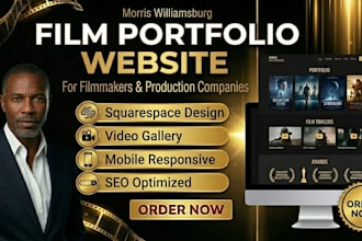 design a cinematic film production portfolio website