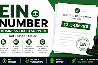 help you to get your ein number and business tax id support in 24hrs