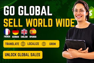 translate your shopify store into spanish, german ,french and english