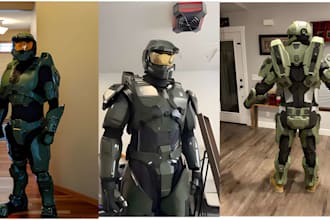 design custom 3d cosplay wearable armor, print and paint cosplay props model sti