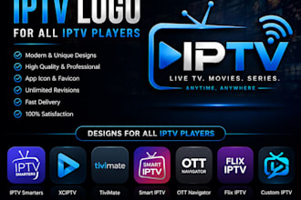 panel with iptv app rebrand and logo for you app with high quality icon