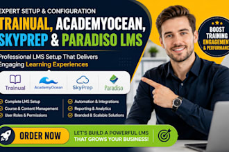 setup trainual, academyocean, skyprep and paradiso lms