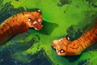 create a stylized animal illustration
