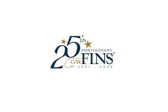 design gw fins anniversary logo