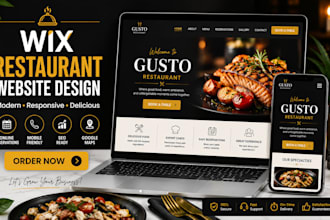 create professional wix website for restaurants and cafes