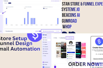 design stan store, clickfunnels, beacons ai, gumroad, payhip, whop stanstore