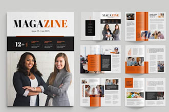 design magazine, mise en page, pub, flyer pro et banniere web