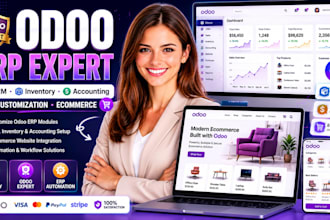 customize odoo erp crm inventory accounting modules, odoo erp ecommerce website
