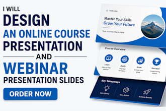 design an online course presentation and webinar presentation slides