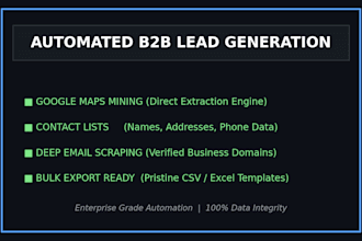 build an automated b2b lead generation and google maps scraper