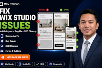 fix wix studio bugs mobile responsive layout design SEO issues