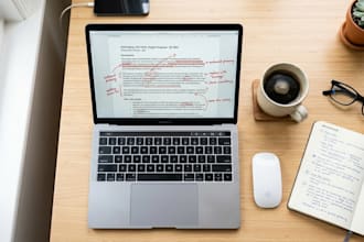 proofread and arabic and english text