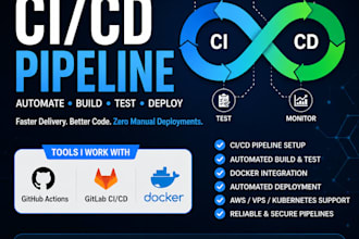 set up cicd pipeline using github actions or gitlab ci