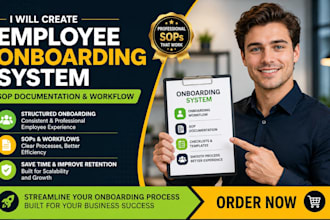 create employee onboarding system sop documentation and workflow