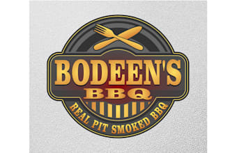 design motivation BBQ smokehouse logo