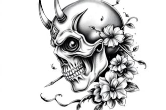 create professional tattoo design in realism style