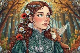 draw illustration style portrait