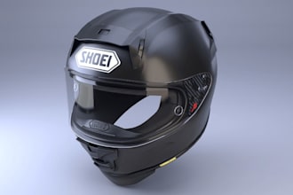 create realistic 3d helmet animation product render and 3d modeling