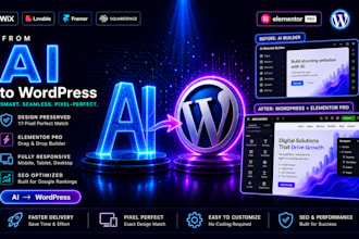 convert wix lovable ai website to wordpress with elementor pro