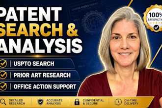 perform novelty search, prior art search and office action response support