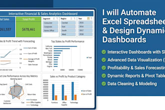 automate excel spreadsheets and design dynamic dashboards