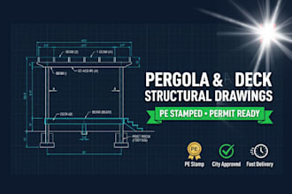 do pergola structural drawings pe stamp deck patio permit city approval cl ny or