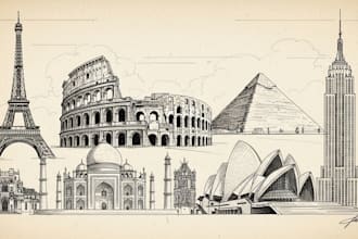 create urban sketches and architectural illustrations