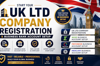 do UK ltd company profile, setup wise or payoneer bank, mecury bank, many more