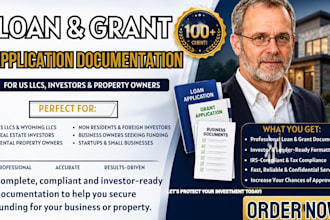 document loan grant applications for US llc and ein for investors property owner