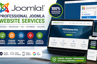 design joomla website,yootheme pro,redesign joomla,migrate wordpress and fix bug