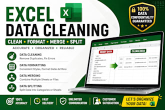 clean, format, merge, excel data