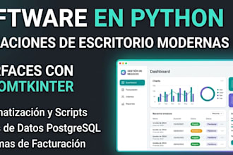 develop a modern python gui application using customtkinter