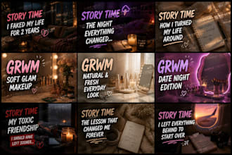 custom youtube, twitch and kick thumbnails