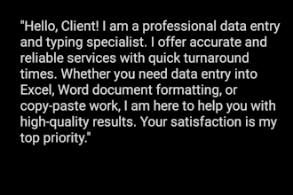 do professional typing work