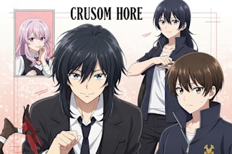 draw custom anime art of your oc, character, and fanart