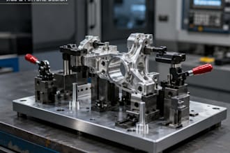 design jig fixture, welding fixture and cnc machining fixture in solidworks