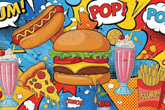 food pop art of your food pop art