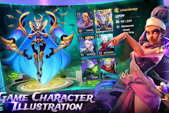 design custom game characters for tcg cards and fantasy card games