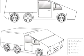 design futuristic delivery van design