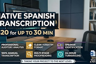 do flawless and professional spanish transcription