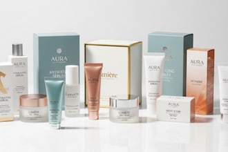 design cosmetic packaging, labels, and beauty product boxes