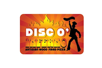 design mascot disco restaurant themed pizza logo